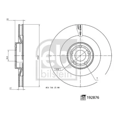 Novedad Disco de freno FEBI BILSTEIN 192876